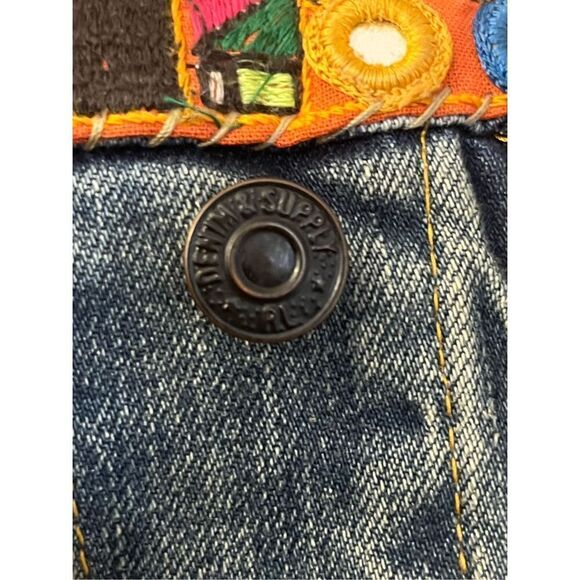Ralph Lauren Denim Supply Embellished Denim Jean Vest Southwest Aztec S - Picture 4 of 6